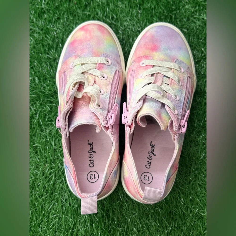Cat and jack Colorful Tie-Dye Kids Sneakers Size‎ 13